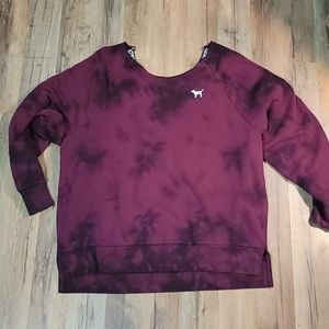 PINK oversized off the shoulder sweater